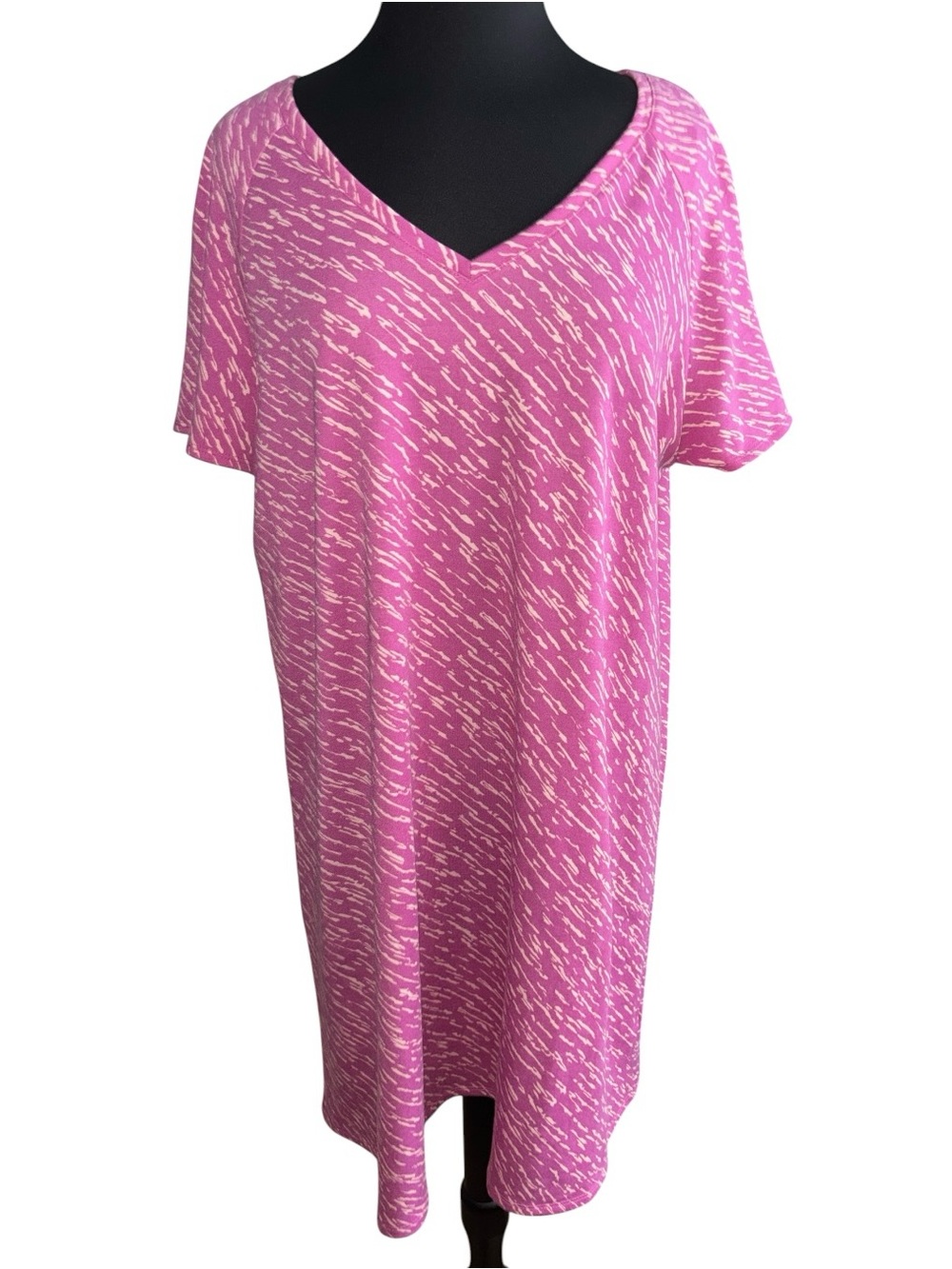 Nine West V-Neck Abstract Midi Dress, P2P:22.5-24”, L:37.5”